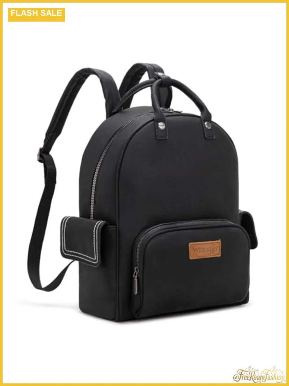 Faux Leather Backpack Purse for Women with Adjustable Strap